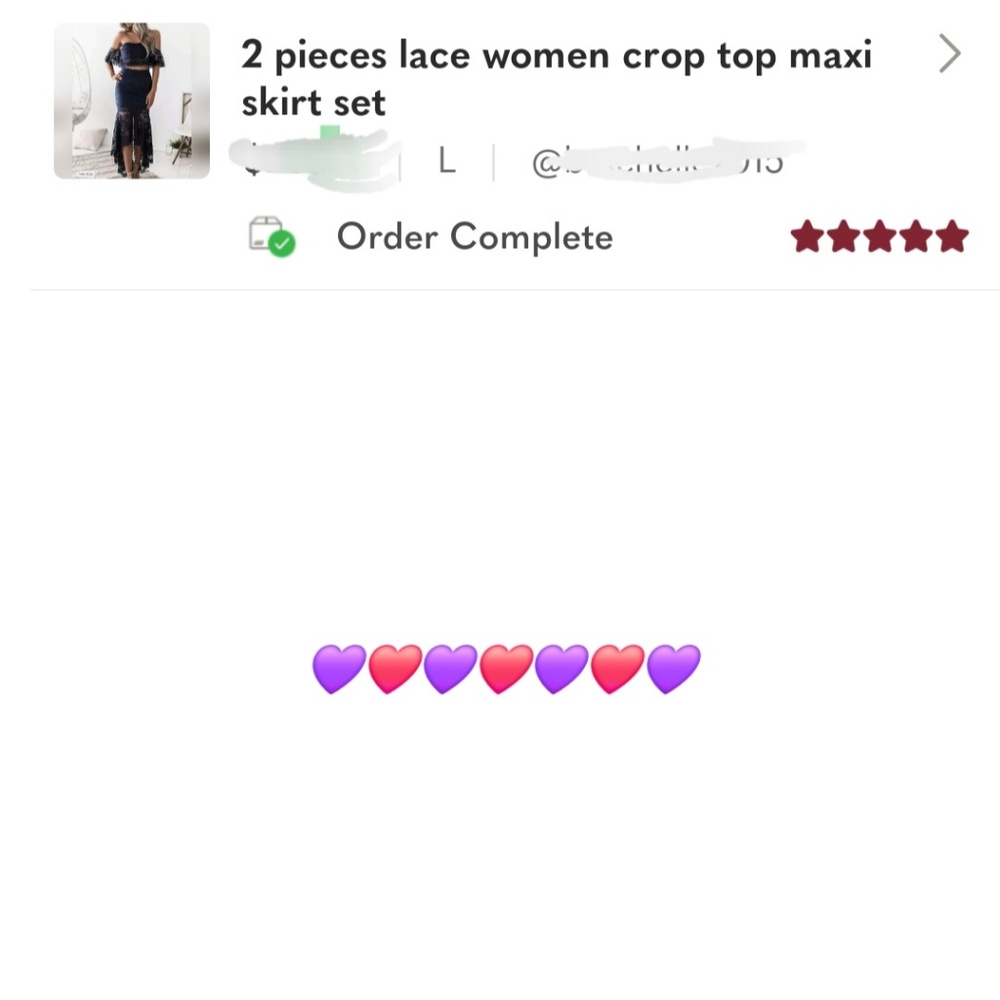 2 pieces lace women crop top maxi skirt set - Picture 4 of 4
